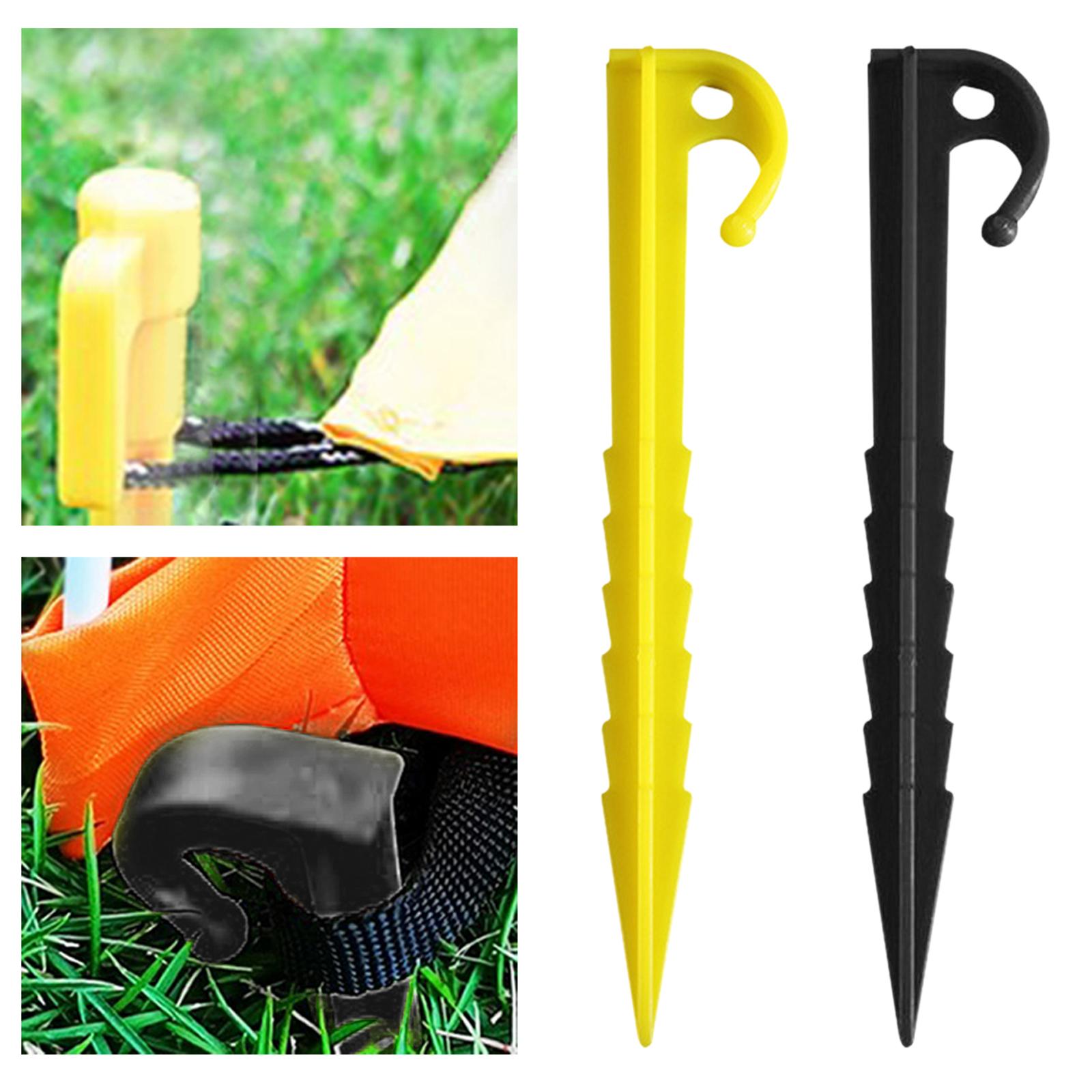 Cheap Goat Tents 10 Pieces Ultralight Tent Pegs Stake Set Tent Nails Pegs Rust Proof Ground Anchoring Pegs for Camping Beach Canopy Accessory   